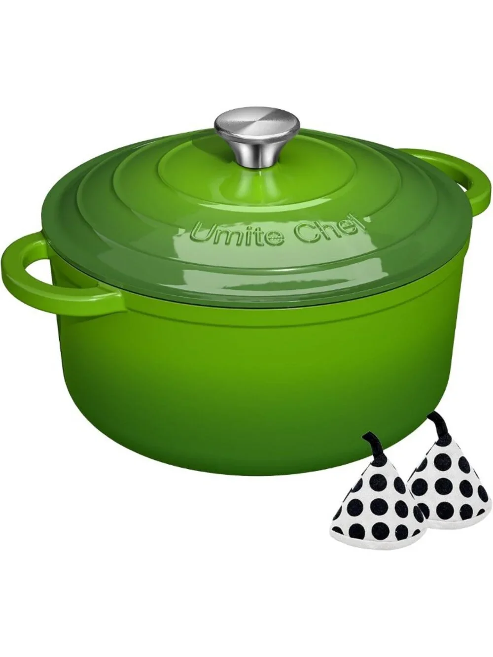 5QT Enameled Cast Iron Dutch Oven Pot with Lid - Heavy-Duty Cookware for Baking